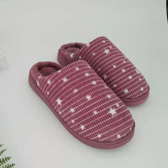 Thermal Fleece - lined Non - slip Slippers for Rainy Days Winter Bliss Purple Babysbreath Style