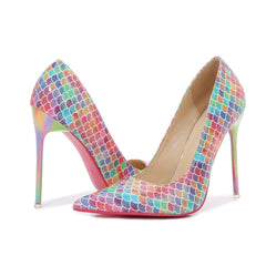 Thin Heel Pointed High Heel Shoes Large Fairy Style Banquet Black