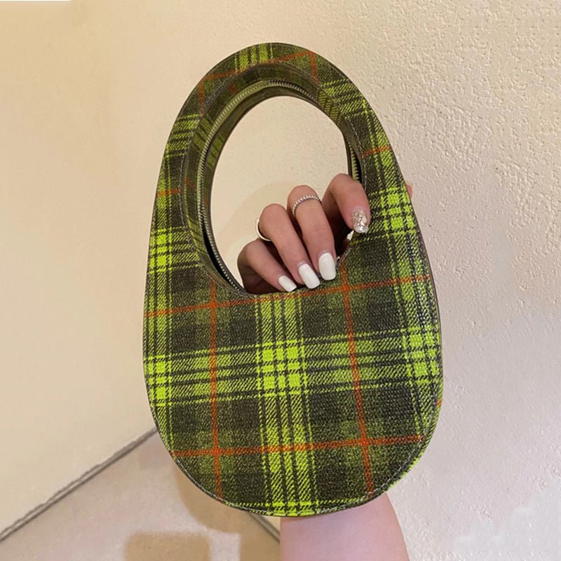 Three - Dimensional Egg - Shaped Snake Print Clutch Brown