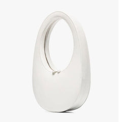 Three - Dimensional Egg - Shaped Snake Print Clutch White