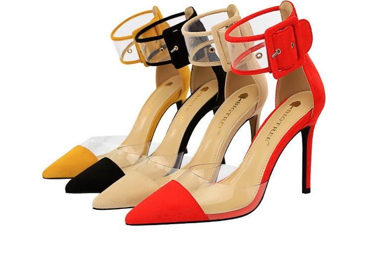 Transparent high heels Apricot Color