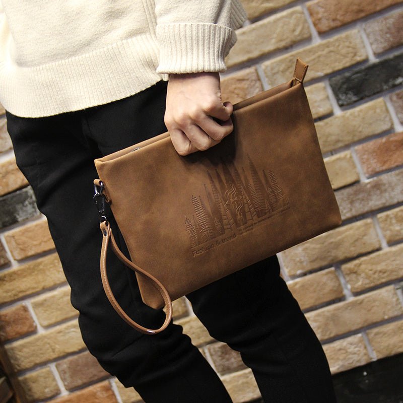 Trendy Fashion Clutch Bag Brown