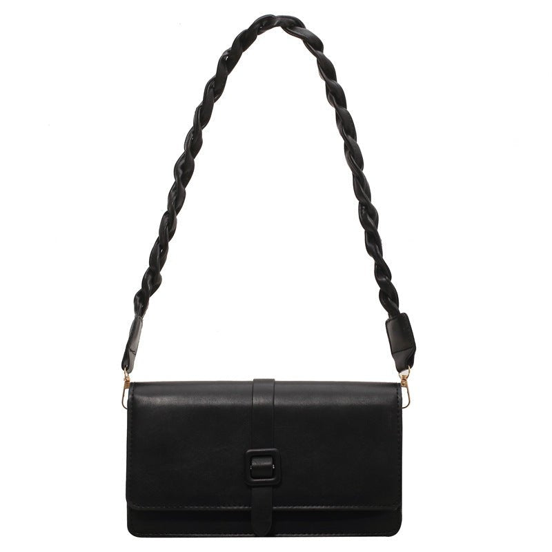 Versatile Messenger Bag - Spring and Summer New High - grade Fashion Black