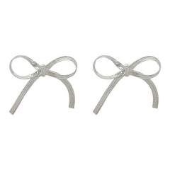 Vintage Chain Bow Earrings: Timeless Elegance for Chic Styling Silver