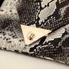 Vintage snake print clutch Black