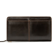 Wallet business long clutch Oil coffee
