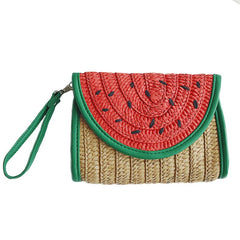 Watermelon Clutch Women's Hand - woven Bag Red