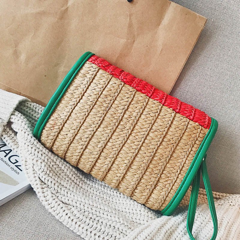 Watermelon Clutch Women's Hand - woven Bag Red