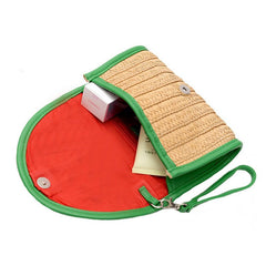 Watermelon Clutch Women's Hand - woven Bag Red