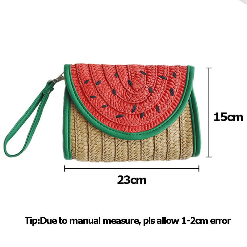 Watermelon Clutch Women's Hand - woven Bag Red