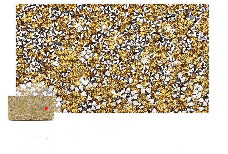 Women's Bright Face Clutch With Diamond Chain Black