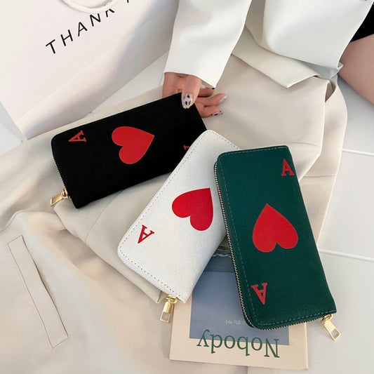 Women's Canvas Graffiti Pattern Clutch Purse Black