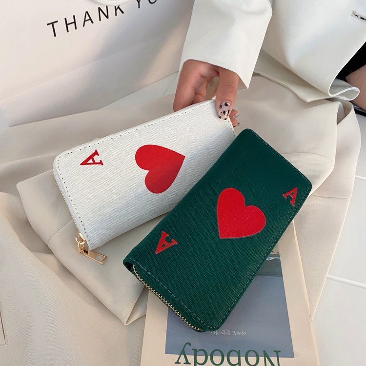 Women's Canvas Graffiti Pattern Clutch Purse White