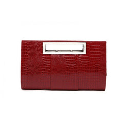 Women's Clutch Large Capacity Portable Wine Red