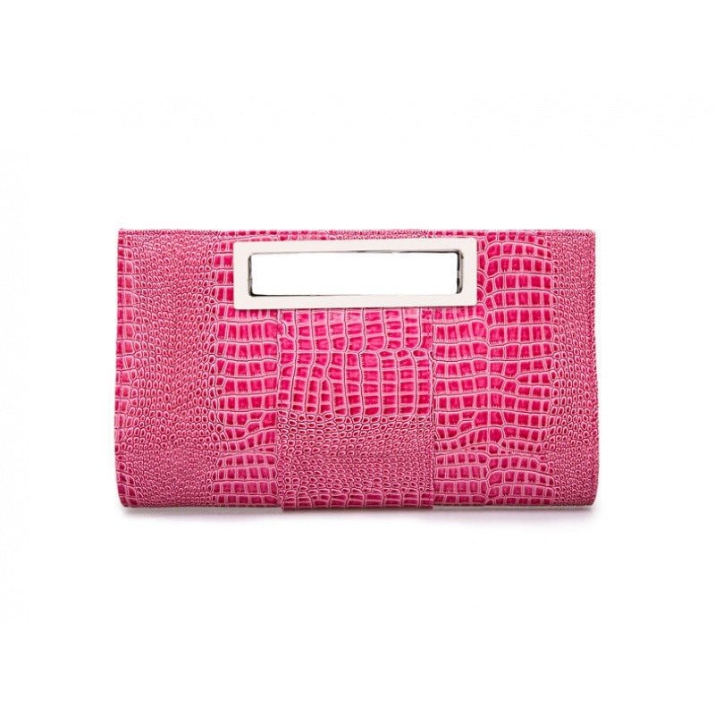 Women's Clutch Large Capacity Portable Rose Red