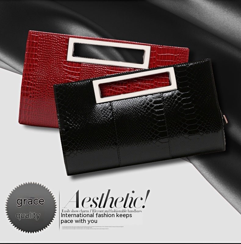 Women's Clutch Large Capacity Portable Silver