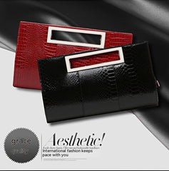 Women's Clutch Large Capacity Portable Silver