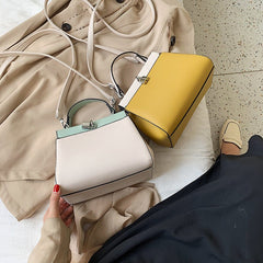 Women's Clutch Shoulder Bag - Stylish Messenger Design Yellow