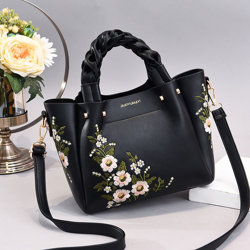 Women's Clutch Tote Bag - Stylish Shoulder & Shopping Handbag Black