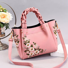 Women's Clutch Tote Bag - Stylish Shoulder & Shopping Handbag Pink