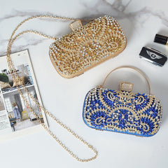 Women's Fashion Casual Diamond Clutch Shoulder Bag Red