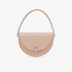 Women's Fashion Clutch with Diamond Lock - Small Shoulder Bag Naked color