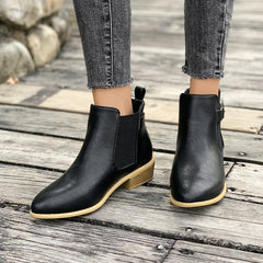 Women's Fashion High Heel Plus Size Boots Black