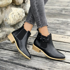 Women's Fashion High Heel Plus Size Boots Black