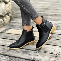 Women's Fashion High Heel Plus Size Boots Black
