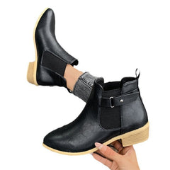 Women's Fashion High Heel Plus Size Boots Black