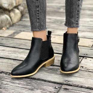Women's Fashion High Heel Plus Size Boots Black