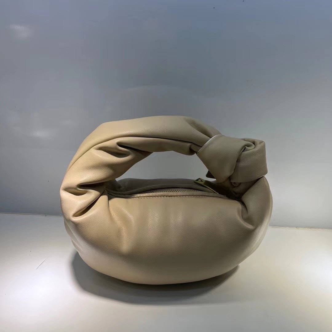 Women's Fashion Niche Cloud Clutch Bag Apricot