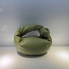 Women's Fashion Niche Cloud Clutch Bag Yellow Green