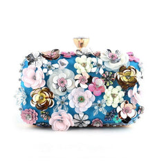 Women's Fashion Personality Banquet Clutch Blue