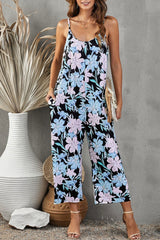 Women's Fashion Printed Camisole Strap Jumpsuit S