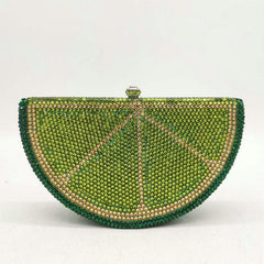 Women's Flat Bottom Diamond Party Clutch No 5 Color