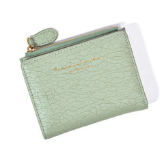 Women's Korean - style Retro Folding Wallet Green