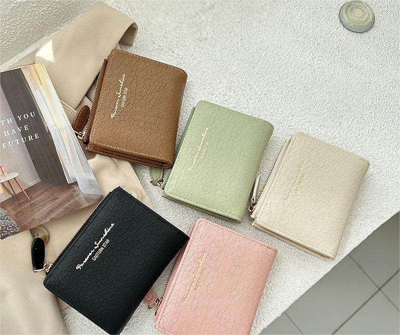 Women's Korean - style Retro Folding Wallet Coffee