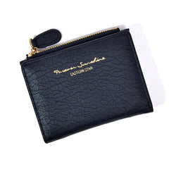 Women's Korean - style Retro Folding Wallet Black