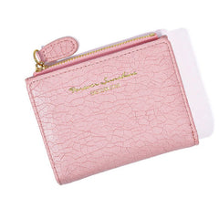 Women's Korean - style Retro Folding Wallet Pink