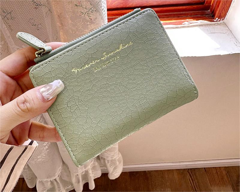 Women's Korean - style Retro Folding Wallet Coffee