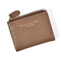 Women's Korean - style Retro Folding Wallet Coffee