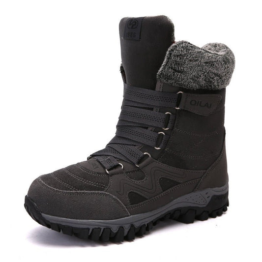 Women's Lace - Up Ankle Boots – Warm Winter Snow Shoes for Mothers Black