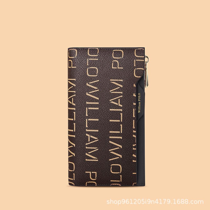 Women's Leather Wallet First Layer Cowhide Black Litchi Pattern