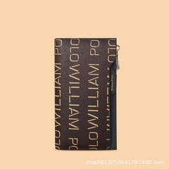 Women's Leather Wallet First Layer Cowhide Black Litchi Pattern