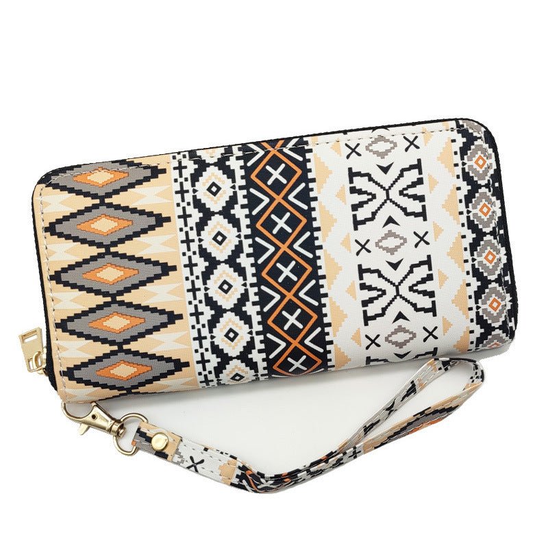 Women's Long Ethnic Style Personalized Clutch Bag Geometric