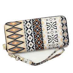 Women's Long Ethnic Style Personalized Clutch Bag Geometric