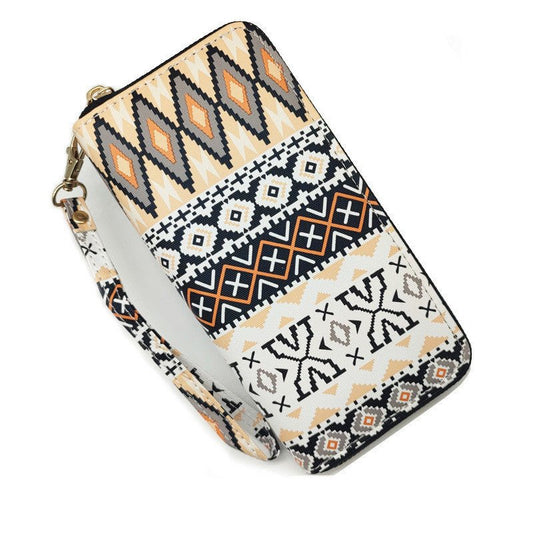 Women's Long Ethnic Style Personalized Clutch Bag Geometric
