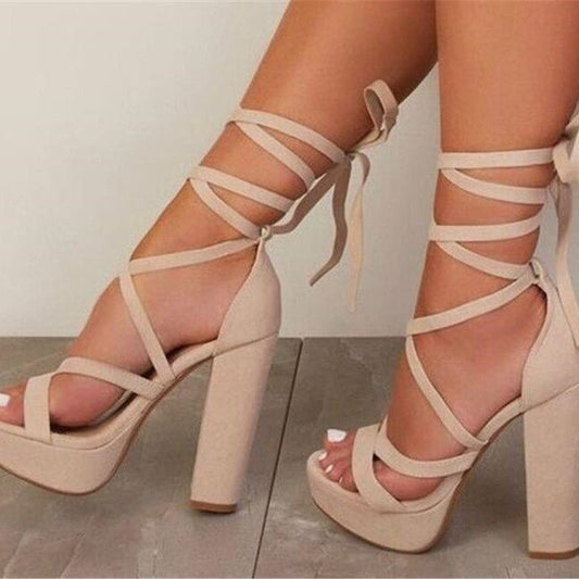 Women's Platform Stiletto Heel Strap Sandals Style 1
