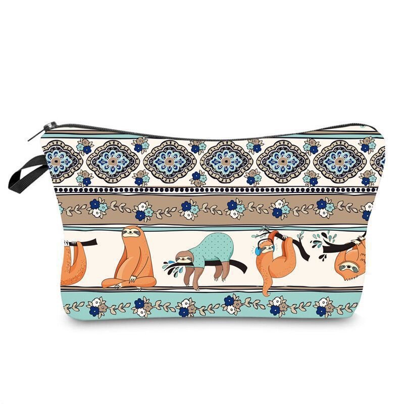 Women's Printed Waterproof Canvas Makeup Clutch Bag 5style